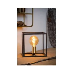 Lucide RUBEN Tafellamp 1x E27 40W Zwart / mat goud New