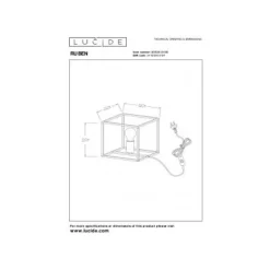 Lucide RUBEN Tafellamp 1x E27 40W Zwart / mat goud New