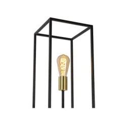 Lucide RUBEN Vloerlamp 3x E27 40W Zwart / mat goud