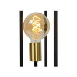 Lucide RUBEN Vloerlamp 3x E27 40W Zwart / mat goud