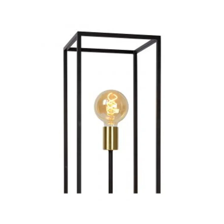 Lucide RUBEN Vloerlamp 3x E27 40W Zwart / mat goud