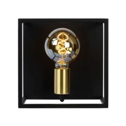Lucide RUBEN Wandlicht 1x E27 40W Zwart / mat goud Best