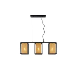 Lucide SANSA - Hanglamp - 3xE27 - Zwart Online