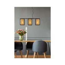 Lucide SANSA - Hanglamp - 3xE27 - Zwart Online