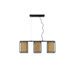 Lucide SANSA - Hanglamp - 3xE27 - Zwart Online