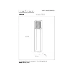 Lucide SANSA - Vloerlamp - 1xE27 - Zwart Outlet