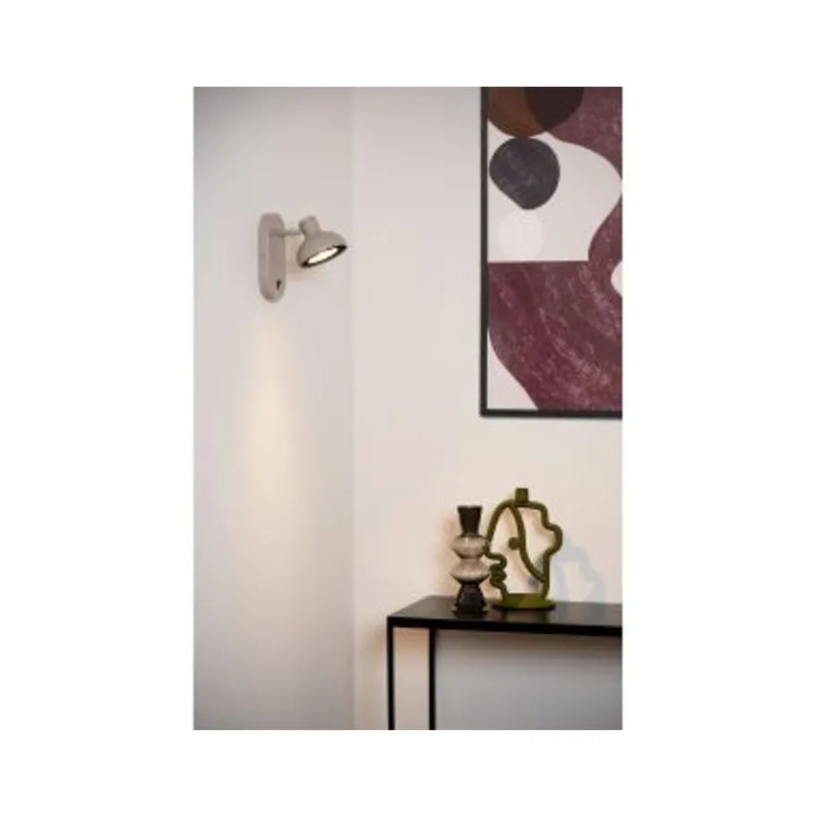 Lucide SENSAS Bedlamp-Beige-1xGU10 (ES111)-12W-Staal Outlet