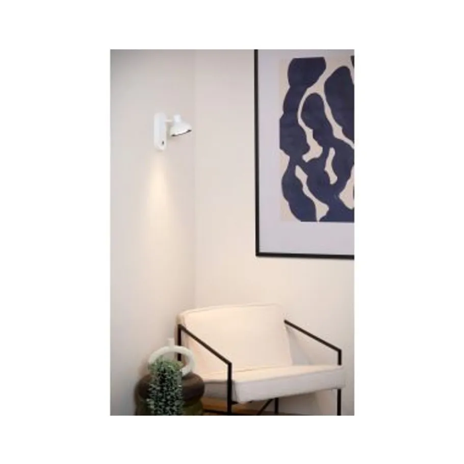 Lucide SENSAS Bedlamp-Wit-1xGU10 (ES111)-12W-Staal Discount