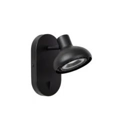 Lucide SENSAS Bedlamp-Zwart-1xGU10 (ES111)-12W-Staal Discount