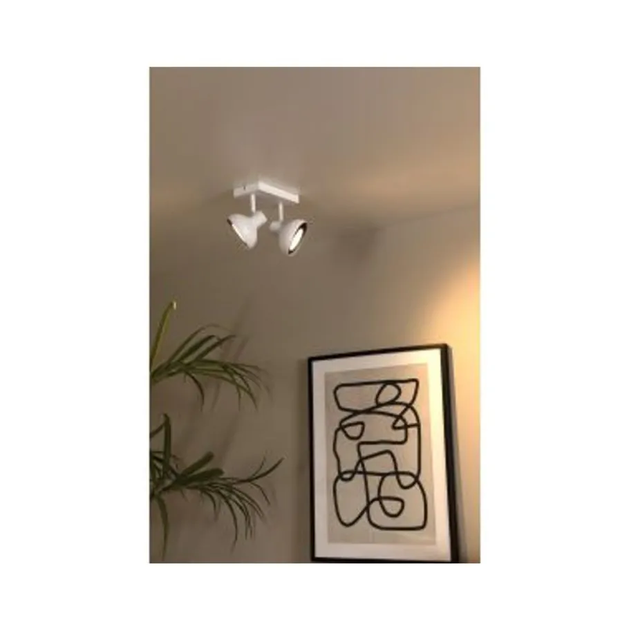 Lucide SENSAS Plafondspot-Wit-2xGU10 (ES111)-12W-Staal Sale
