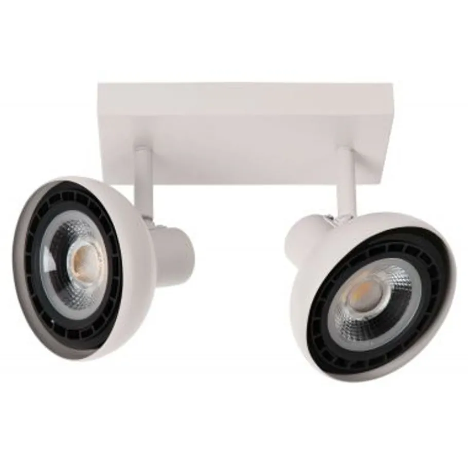 Lucide SENSAS Plafondspot-Wit-2xGU10 (ES111)-12W-Staal Sale