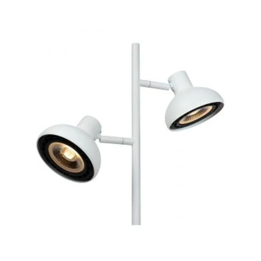 Lucide SENSAS Vloerlamp-Wit-2xGU10 (ES111)-12W-Staal Best