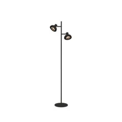 Lucide SENSAS Vloerlamp-Zwart-2xGU10 (ES111)-12W-Staal Outlet
