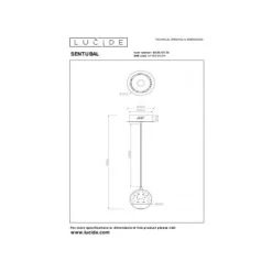 Lucide SENTUBAL Hanglamp-Zwart-Ø14-LED-6,3W-2700K-Glas Hot