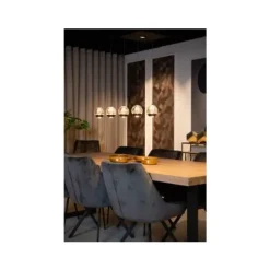 Lucide SENTUBAL Hanglamp-Zwart-LED Dimb.-5,3W-2700K-Glas Discount