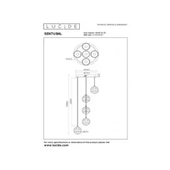Lucide SENTUBAL Hanglamp-Zwart-Ø35-LED Dimb.-5,2W-2700K Outlet