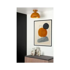 Lucide SIEMON - Plafonnière - Ø 25 cm - 1xE27 - Okergeel Discount