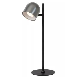 Lucide SKANSKA RECH - Oplaadbare Bureaulamp Binnen/Buiten - Accu/Batterij - LED Dimb. - CCT - 1x3W 3000K/6000K - IP44 - Grijs ijzer Outlet