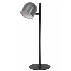 Lucide SKANSKA RECH - Oplaadbare Bureaulamp Binnen/Buiten - Accu/Batterij - LED Dimb. - CCT - 1x3W 3000K/6000K - IP44 - Grijs ijzer Outlet