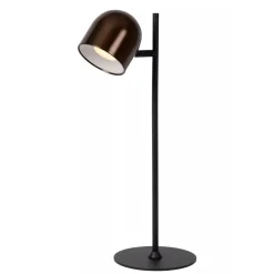 Lucide SKANSKA RECH - Oplaadbare Bureaulamp Binnen/Buiten - Accu/Batterij - LED Dimb. - CCT - 1x3W 3000K/6000K - IP44 - Koffie New
