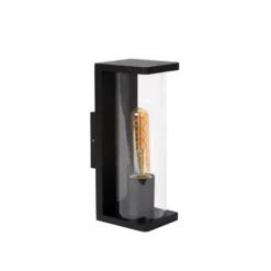 Lucide SLIGO Wandlamp Buiten-Zwart-1xE27-15W-IP54-PVC Clearance