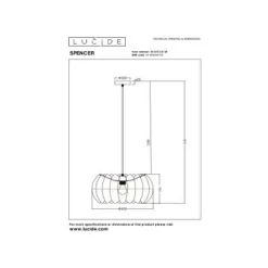 Lucide SPENCER Hanglamp-Grijs-Ø40-1xE27-40W-Vilt Best