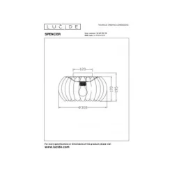 Lucide SPENCER Plafonnière-Zwart-Ø30-1xE27-40W-Vilt Best