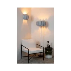 Lucide SPENCER Vloerlamp-Grijs-Ø40-1xE27-40W-Vilt Hot