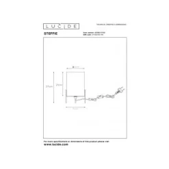 Lucide STEFFIE - Tafellamp - Ø 15,5 cm - 1xE27 - Amber Discount