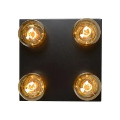 Lucide SURTUS Plafonnier 4xE27 60W Zwart Hot