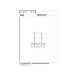 Lucide SUUS Hanglamp-Zwart-4xE27-40W-Metaal Hot