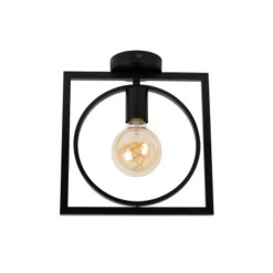 Lucide SUUS Plafonnière-Zwart-1xE27-40W-Metaal