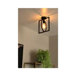 Lucide SUUS Plafonnière-Zwart-1xE27-40W-Metaal