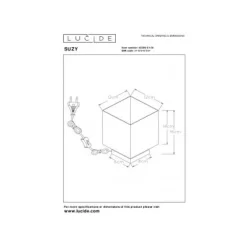 Lucide SUZY - Tafellamp - 1xE14 - Zwart New