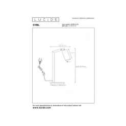 Lucide SYBIL - Tafellamp - 1xGU10 - Zwart Hot