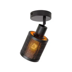 Lucide TAGALOG Plafondspot-Zwart-Ø10-1xE27-40W-Bamboe Online