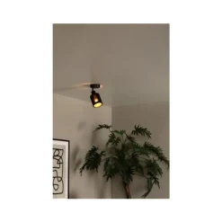 Lucide TAGALOG Plafondspot-Zwart-Ø10-1xE27-40W-Bamboe Online