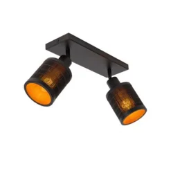 Lucide TAGALOG Plafondspot-Zwart-2xE27-40W-Bamboe Sale