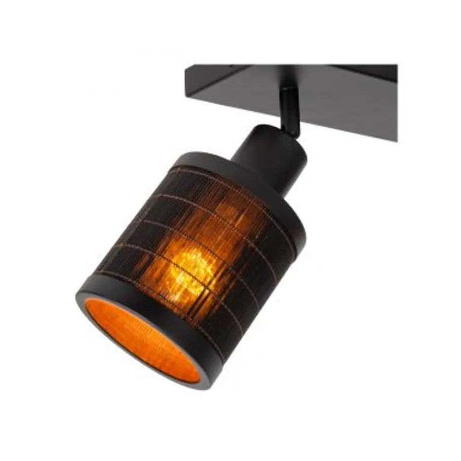 Lucide TAGALOG Plafondspot-Zwart-2xE27-40W-Bamboe Sale