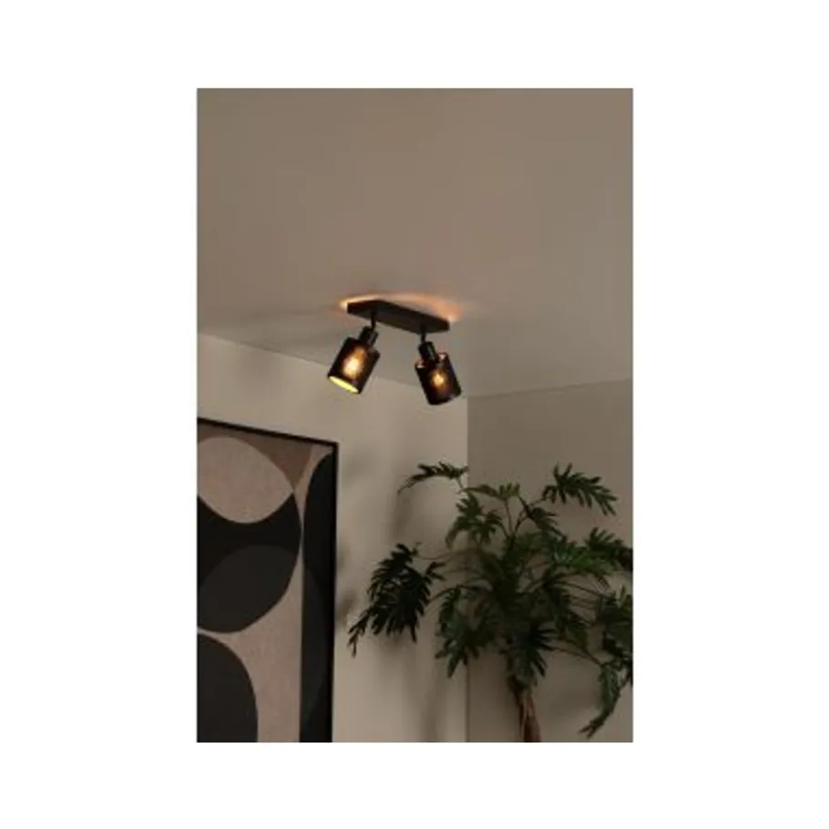 Lucide TAGALOG Plafondspot-Zwart-2xE27-40W-Bamboe Sale