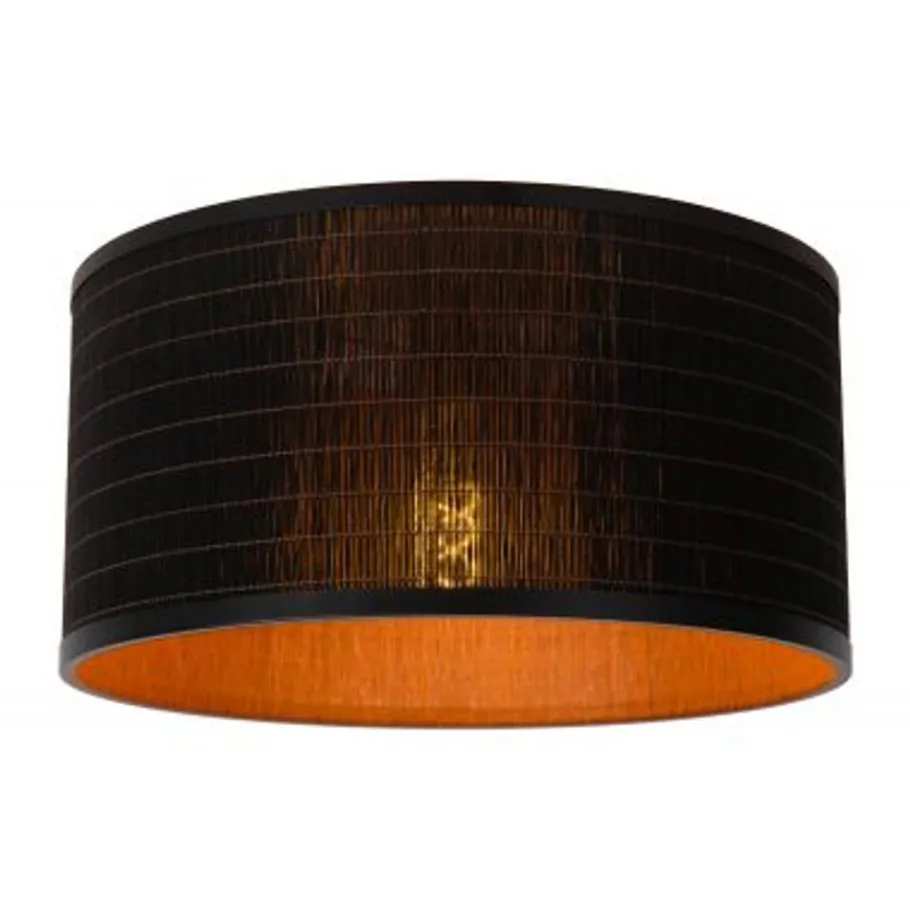 Lucide TAGALOG Plafonnière-Zwart-Ø40-1xE27-40W-Bamboe Outlet