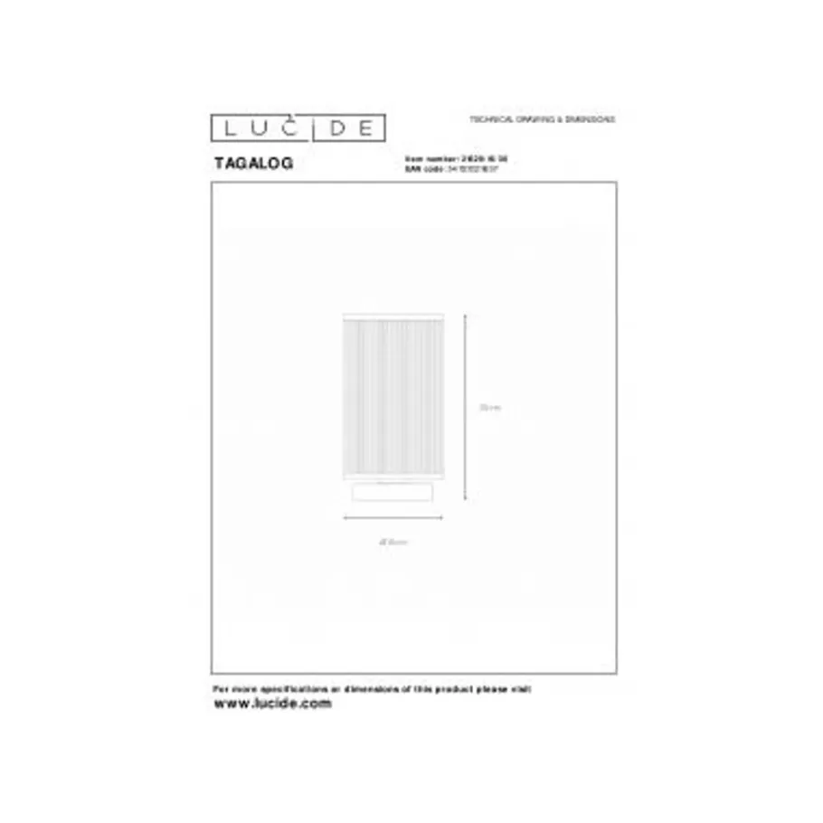 Lucide TAGALOG Tafellamp-Zwart-Ø15-1xE27-40W-Bamboe Sale