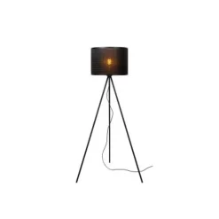 Lucide TAGALOG Vloerlamp-Zwart-Ø55-1xE27-40W-Bamboe Best