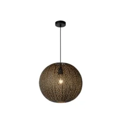 Lucide TAHAR - Hanglamp - Ø 38,5 cm - 1xE27 - Zwart Outlet