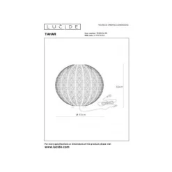 Lucide TAHAR - Tafellamp - Ø 33 cm - 1xE27 - Zwart Hot