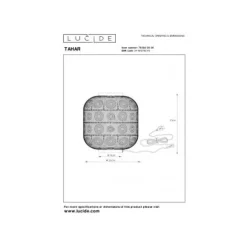 Lucide TAHAR - Tafellamp - Ø 25 cm - 1xE27 - Zwart Online