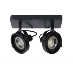 Lucide TALA LED - Plafondspot - LED Dim to warm - GU10 - 2x12W 2200K/3000K - Zwart Outlet