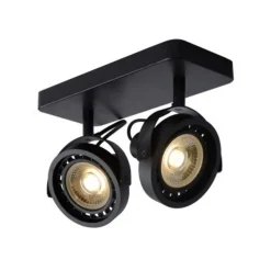 Lucide TALA LED - Plafondspot - LED Dim to warm - GU10 - 2x12W 2200K/3000K - Zwart Outlet