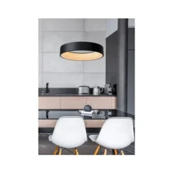 Lucide TALOWE LED - Hanglamp - Ø 60 cm - LED Dimb. - 1x42W 3000K - Zwart