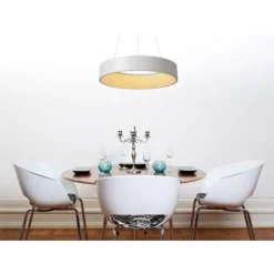 Lucide TALOWE LED - Hanglamp - Ø 60 cm - LED Dimb. - 1x42W 3000K - Wit Sale